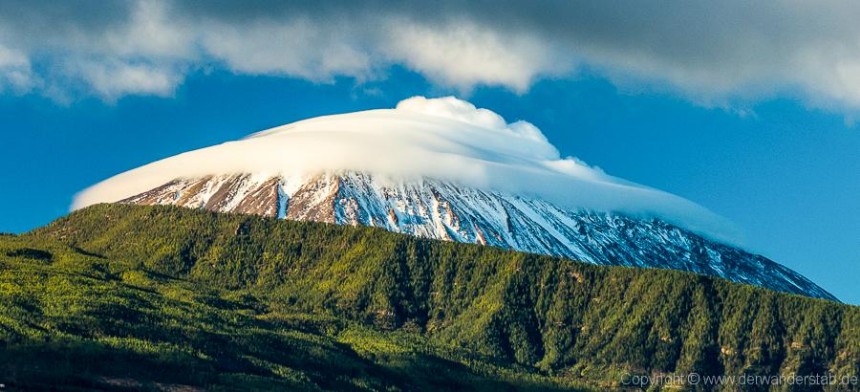 Der Teide mit einer Haube